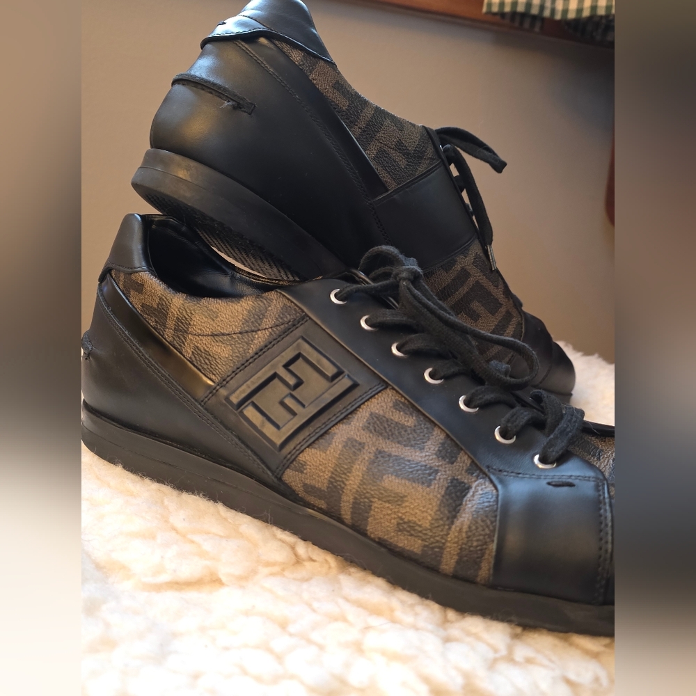 Fendi Black and Brown Sneakers